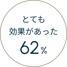 とても効果があった 62%