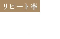 リピート率90%以上