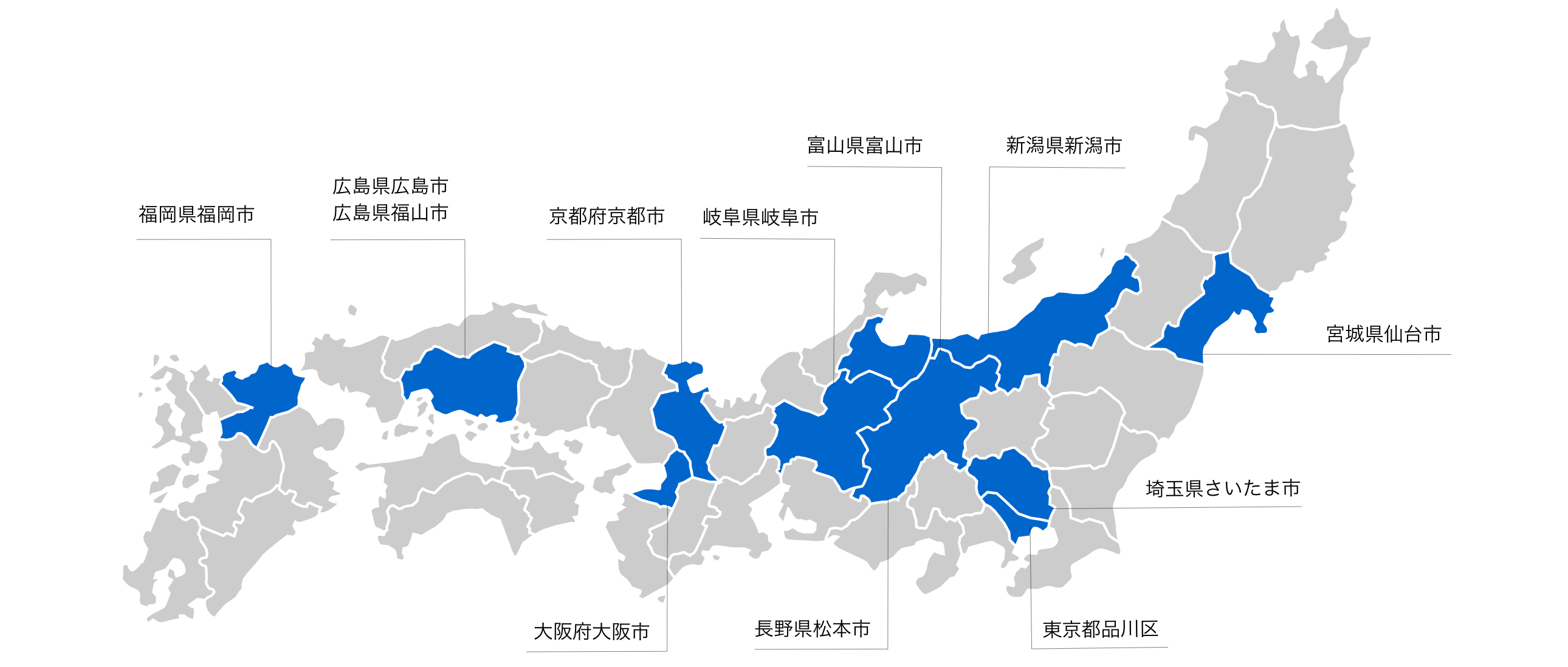 全国の開催エリア