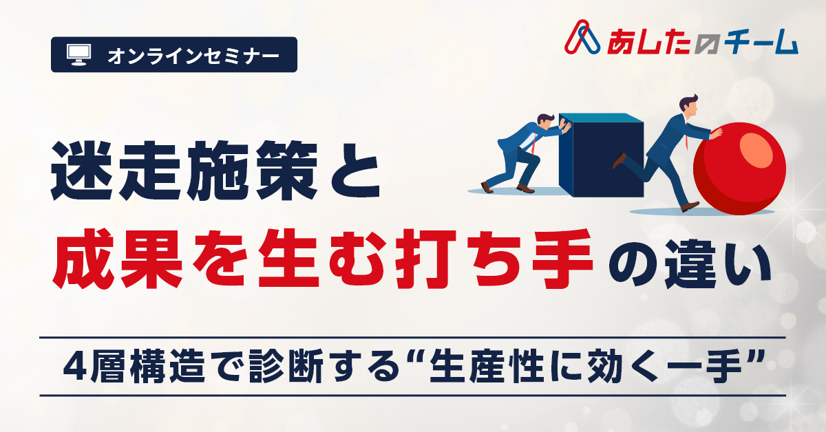 迷走施策と成果を生む打ち手の違い ～4層構造で診断する、生産性に効く一手